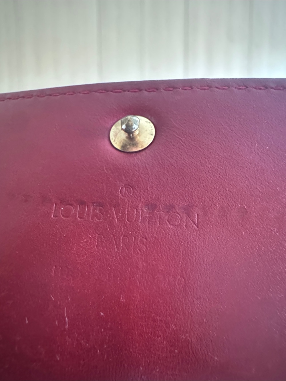 Louis Vuitton Vernis Glossy Red Wallet with Monogram Embossing - Picture 8 of 8